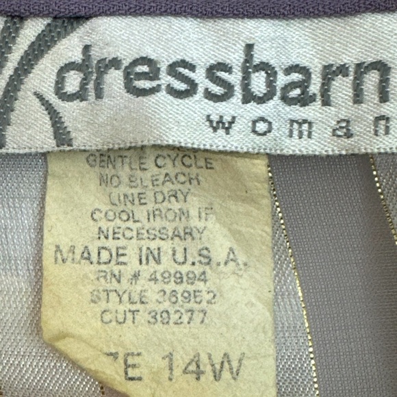 Vintage 90s DRESS BARN WOMAN Organza Rose Open Front Sheer Jacket Sz 14 L/XL - Picture 7 of 9